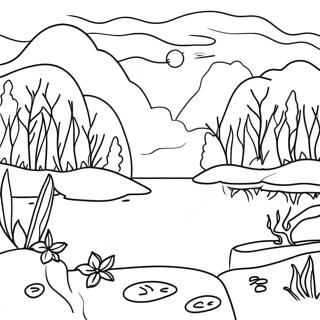 Beroligende Naturscener Terapi Farvelaegningsside 95745 34887