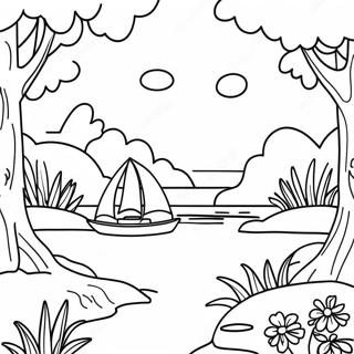 Beroligende Naturscener Terapi Farvelaegningsside 95745 34888