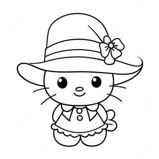 Hello Kitty I En Pilgrimshat Farvelaegningsside 96078-35141