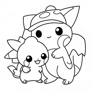 Sode Pokemon Par Farvelaegningsside 96155 35200