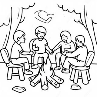 Familiesammenkomst Omkring Lejrilden Farvelaegningsside 96182 35224