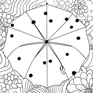 Stor Prikket Paraply Farvelaegningsside 96261-35286