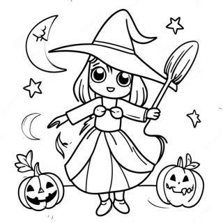 Skraemmende Anime Heks Farvelaegningsside 96286-35301