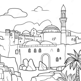 Historiske Steder I Israel Farvelaegningsside 96545-35510