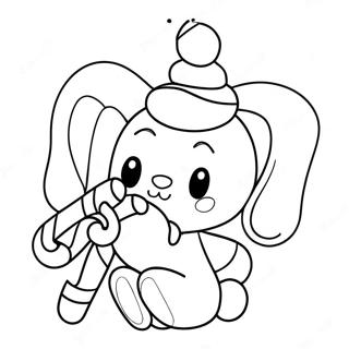 Cinnamoroll Med Slikstokke Farvelaegningsside 96570 35525