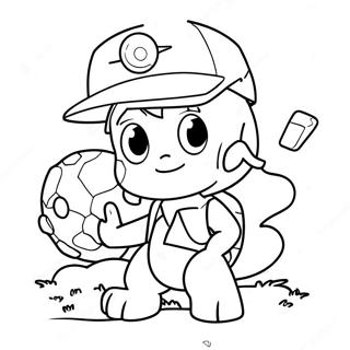 Eventyrlige Ash Med Pokeballs Farvelaegningsside 96596-35548