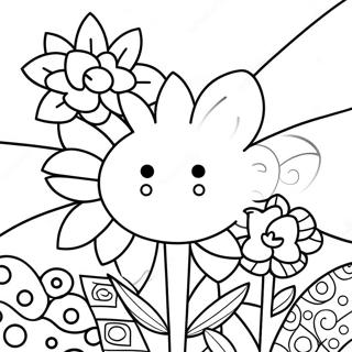 Romero Britto Inspirerede Blomster Farvelaegningsside 96777-35691