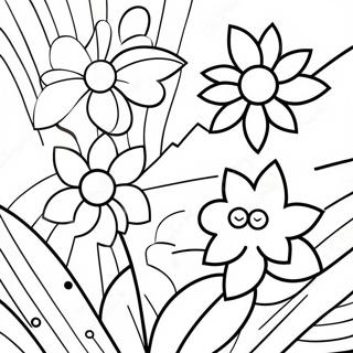 Romero Britto Inspirerede Blomster Farvelaegningsside 96777-35692