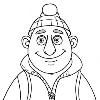 Gru I En Sjov Hat Farvelaegningsside 97264 36231