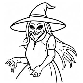 Skraemmende Heks I Skyggerne Farvelaegningsside 97290-36253