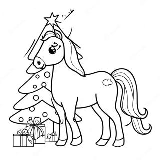 Juletraehest Farvelaegningsside 97417-36351