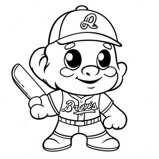 Sod Atlanta Braves Maskot Farvelaegningsside 97492-36401