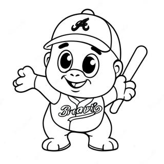 Sod Atlanta Braves Maskot Farvelaegningsside 97492-36402