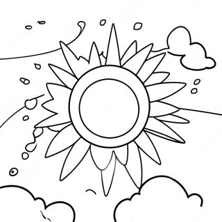 Solrig Bla Himmel Farvelaegningsside 97621 36593