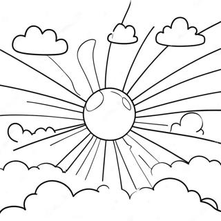 Solrig Bla Himmel Farvelaegningsside 97621 36595