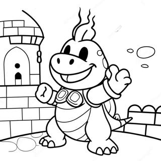 Bowser Jr I Et Farverigt Slot Farvelaegningsside 98086-36998