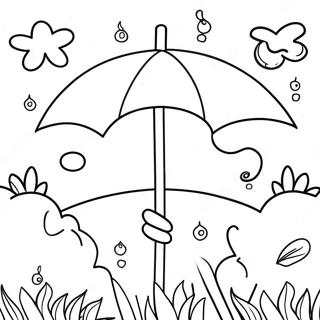 Aprilregn Bring Majblomster Farvelaegningsside 98290 37156