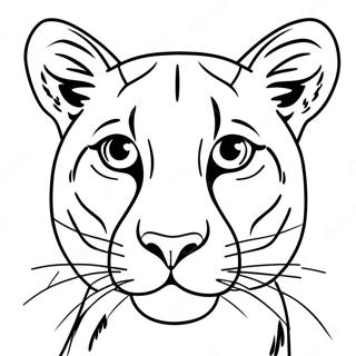 Realistisk Cougar Portraet Farvelaegningsside 98884 37630