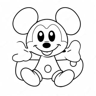 Sod Mickey Mouse Med Hjerter Farvelaegningsside 99136-37818