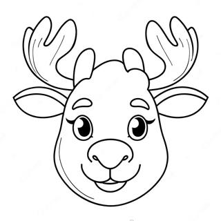 Kaer Rensdyr Med En Rod Naese Farvelaegningsside 99500 38109