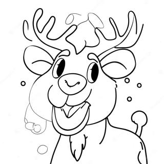 Kaer Rensdyr Med En Rod Naese Farvelaegningsside 99500 38110