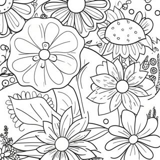 Fantastiske Haveblomster Farvelaegningsside 99703 38454