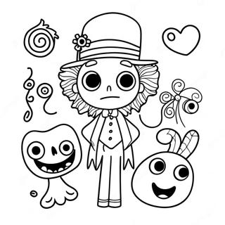 Fantastiske Tim Burton Karakterer Farvelaegningsside 99779-38510